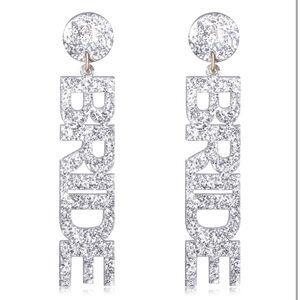BaubleBar Silver Crystal Bride Earrings